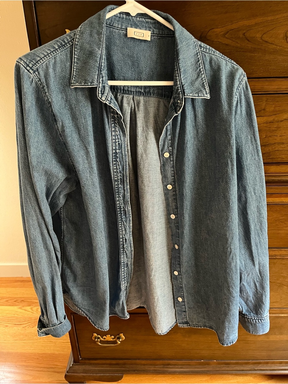 AYR Denim Button-Down Shirt - Light Blue